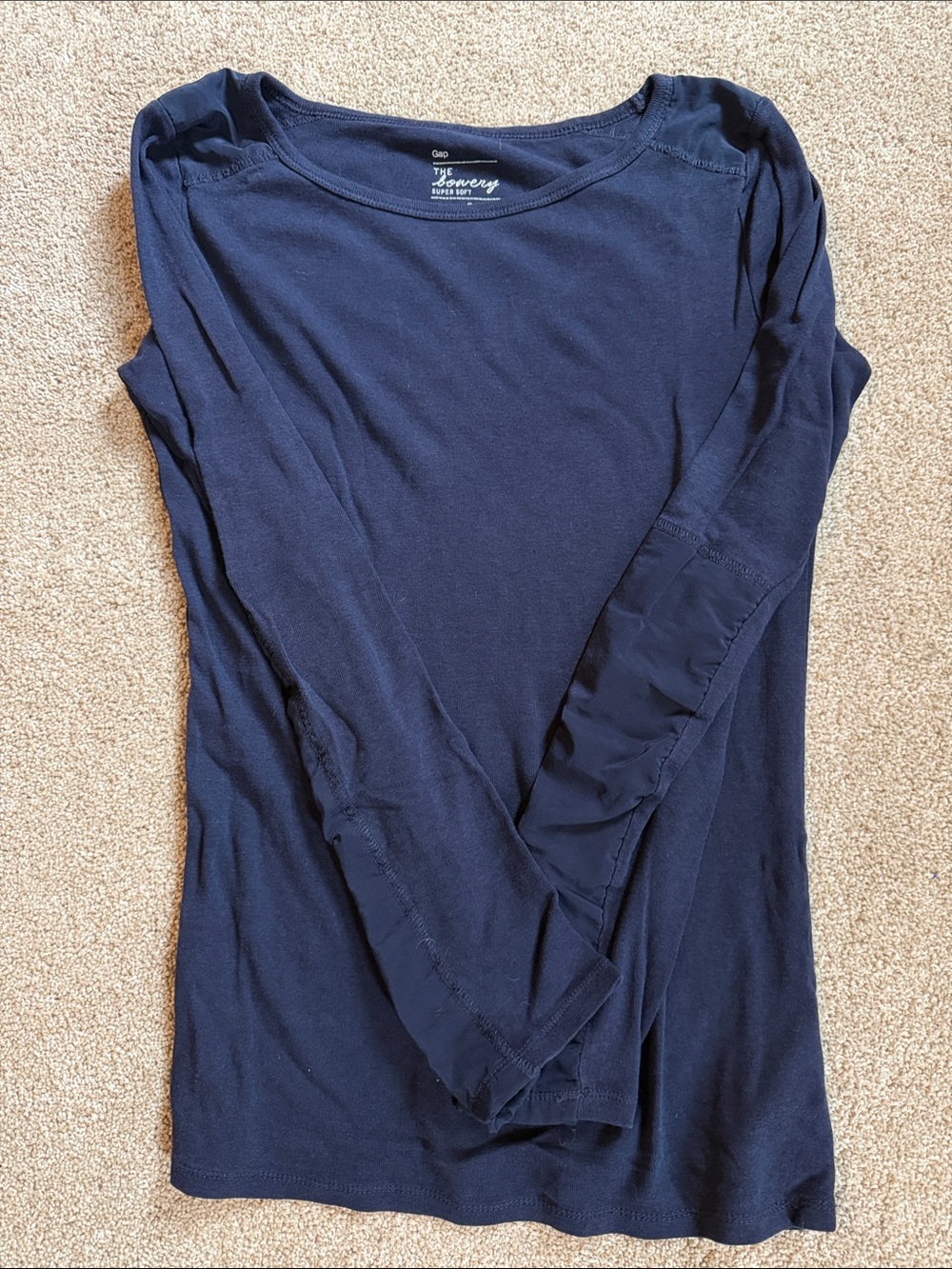 GAP Long Sleeve Crew Neck Top - Navy Blue